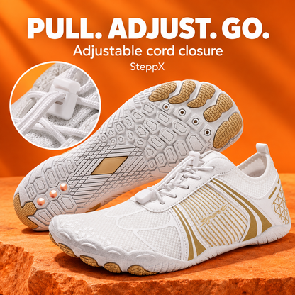 SteppX Terra white gold adjustable cord closure